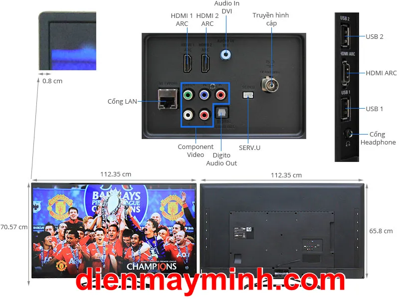 Thay LED tivi Philips 50 inch